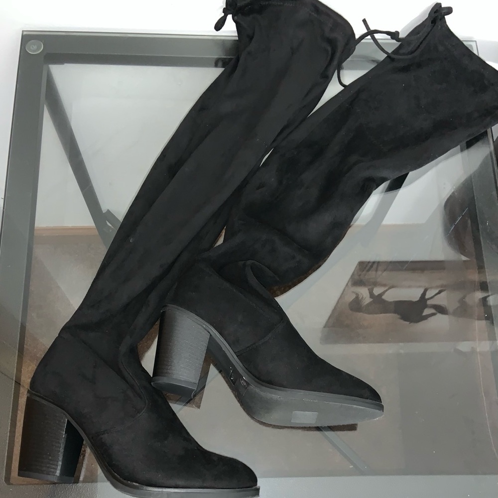 Faux Suede Over-the-Knee Boots